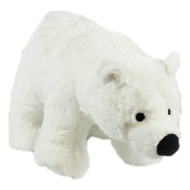 Animal Instincts Snow Mates Perdita Polar Bear, Squeaky Soft Plush Chew Companion Dog Toy -Small