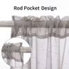 MIULEE Half Window Linen Sheer Curtain Valance Elegant Short Semitransparent