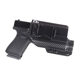 Fierce Defender IWB Kydex Holster Glock 19 23 32 w/compatible TLR1 The Winter Warrior Series -Made in USA- GEN 5 Compatible (Carbon Fiber)
