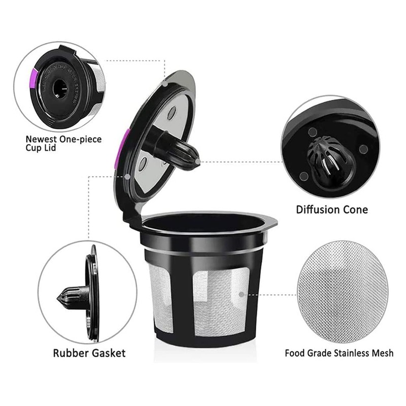Reusable K Cups for Keurig, 6 Cups/Pack K Filter Keurig