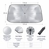 Retractable Car Windshield Sunshade for Parking – Titanium-Coated Heat Shield
