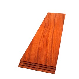 The Hardwood Edge Padauk Hardwood Planks - 4-Pack Padauk Unfinished Wood Blanks - 1/8’’ (3mm) 100% Pure Hardwood - Laser Engraving Blanks - Exotic Wood for Woodworking, Crafts, and Gifts