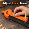 2pcs Adjustable Locking Profile Scribing Ruler – Irregular Contour Gauge