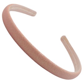 Topkids Accessories 1CM Glitter Sparkly Alice Bands, Glitter Headbands for Girls & Women, Pretty Girl’s Hair Accessories, Hair Bands for Girl’s & Women, Cute Glitter Girly Girl Headband (Frosty Peach)