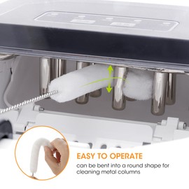 AIEVE Ice Machine Cleaner Brush Sets, 10 Pcs Ice Maker Cleaner Tools Kits with Crevice Cleaning Brush and Scrub Sponge