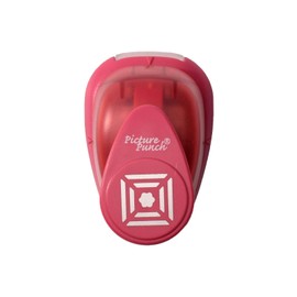 Vaessen Creative Craft Paper Punch Medium, Framed Flower, for DIY Projects, Scrapbooking and Card Making, Multi-Colour, 7.3 x 5.3 x 5 cm