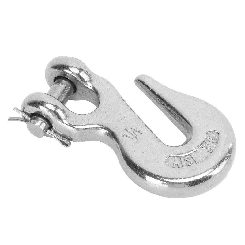 Marine Boat Slip Lifting Hook 1/4in 1000lbs Load Bearing Capacity