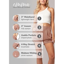 PREMIUM Ultra Suave harén pantalones cortos – Bolsillos – 15 Trending Impresiones por Arrogante, Mocha