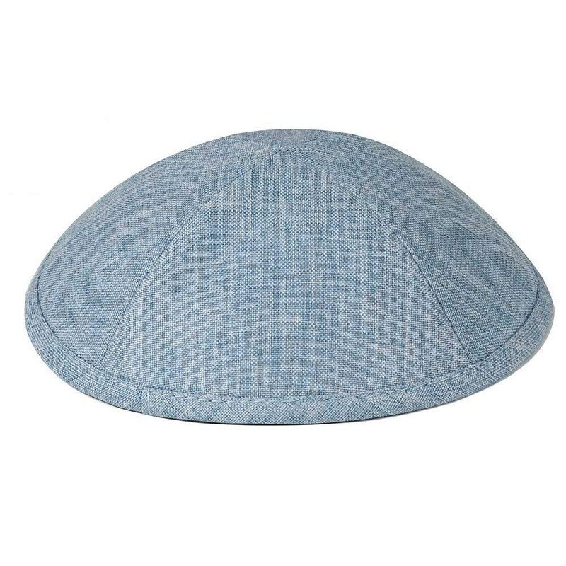 Zion Judaica Deluxe Linen Kippah Yamakas - Yarmulkes para ceremonia