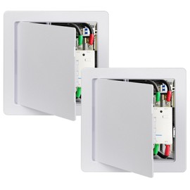 Donext Access Panel for Drywall 8x8 in, 2PC Plastic Wall Panels for Plumbing, Wiring and Cables, Electric Cover, Easy Install, White