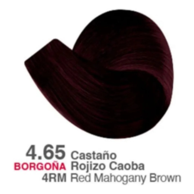 Tinte Permanente Profesional Colortech Nutrapel Tono 4.65 Borgoña / Castaño