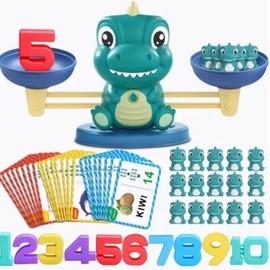 Children Dinosaur Balance Toy Educational Math Enlightenment Kid Math Game Dinosaur Balance Toy