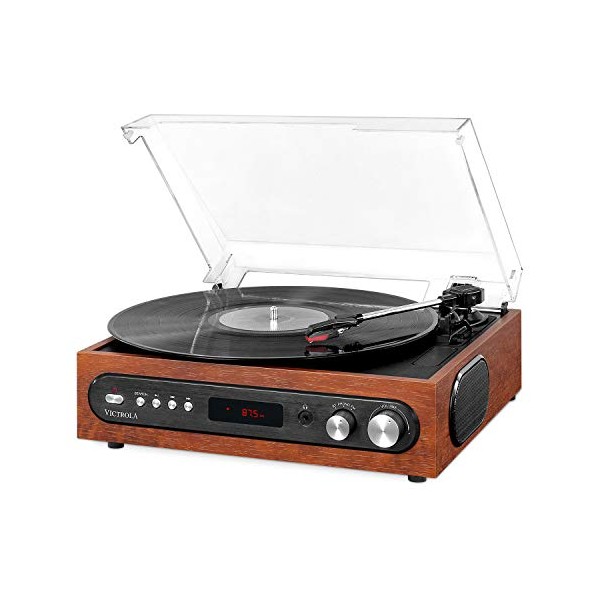 Victrola All-in-1 Bluetooth Record Player with Built in Speakers and