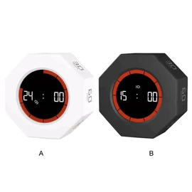 Digital Kitchen Timer Multi-Functional and Compact Productivity Timer ABS Productivity Cube Countdowns Timer Cube Timer, White
