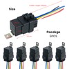 Hosyond 5 Pack 12V DC 40/30 AMP Waterproof Relay Harness