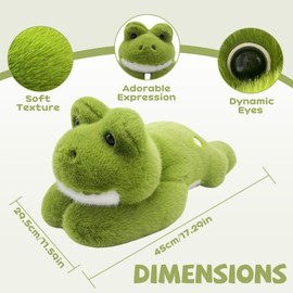 Gisqis Green Frog Stuffed Animal 17.7INCH 1.56IB