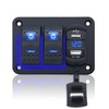 Geloo 2 Gang Switch Panel Waterproof, 12 V/24 V Marine