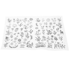 EXCEART Peel and Stick Patterns, Embroidery Dissolving Transfer Paper Patterns Stitch