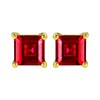 Navachi 925 Sterling Silver 18k Gold Plated 1.6ct Square Ruby