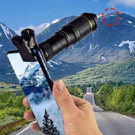32X Zoom Lens with Tripod, Mobile Phone Telephoto Lens Telescope, 0.63X Ultra Wide Angle Lens, Large Aperture, for Watching Games, Concerts, Animals