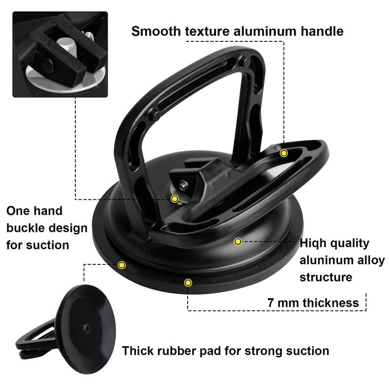 FCHO Glass Suction Cup Heavy Duty Aluminum Vacuum Plate Puller
