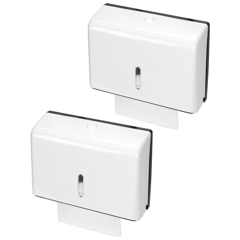 QWORK Paper Towel Dispenser Wall Mount, 2 Pack Multifold Hand