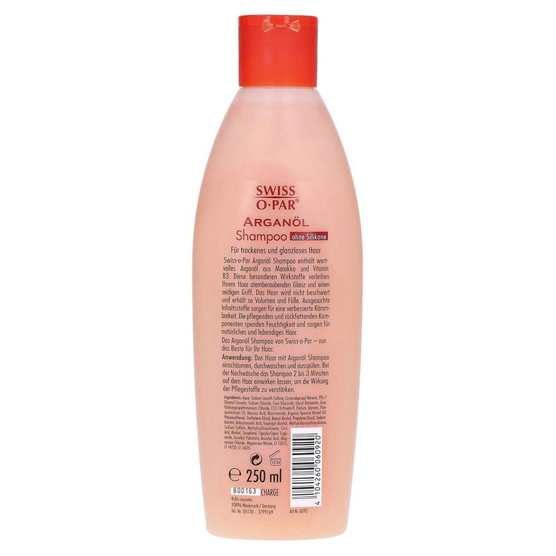 Argan Oil Shampoo Swiss O Par