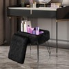MOOWIND Vanity Stool Chair with Storage, Soft Ottoman Seat Vanity
