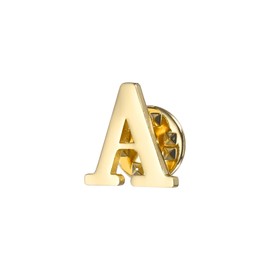 PATIKIL Letter Lapel Pins, Initial Alphabet Letter A Collar Pins Letter Brooch Pins for Women Men Shirt Dress Suits Coat Collar, Gold Tone, Letter A
