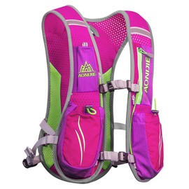 AONIJIE Ultralight 5.5L Running Hydration Backpack Hydration Backpack (Pink), pink