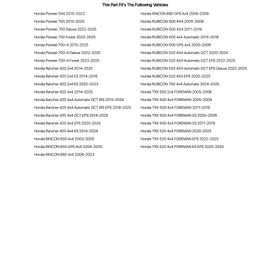 Tusk First Line Air Filter For Honda TRX 400EX 1999-2008