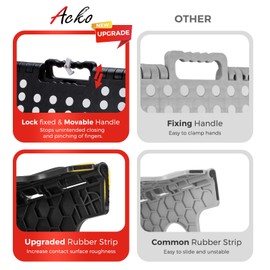 ACKO Folding Step Stool Foldable 17.5 Inch 400 lbs Capacity, Plastic Stools for Adults and Kids, Collapsible Stools for Kitchen, Stepping Stool with Handle (Black)