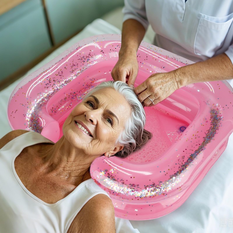AirSwim Inflatable Shampoo Basin, Portable Shampoo Bowl, Locs Detox Tub