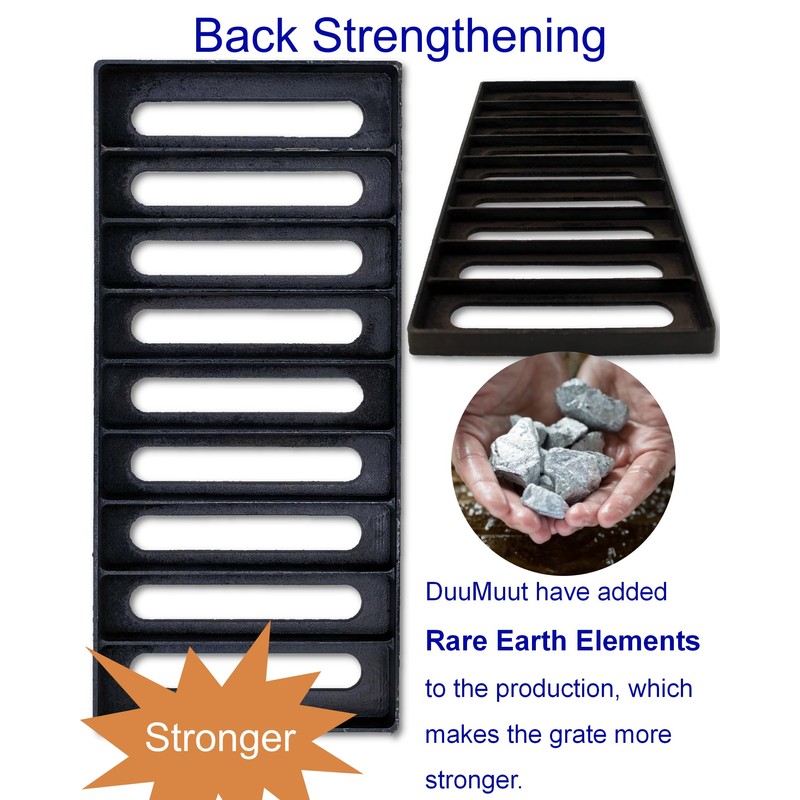 DuuMuut Cast Iron Drain Grate, 17x8 Outdoor Drain Cover, Sewer
