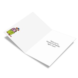 NobleWorks - Funny Get Well Card for Adults - Cartoon Feel Better Humor, Hospital Greeting - Clown Specimen C3641GWG