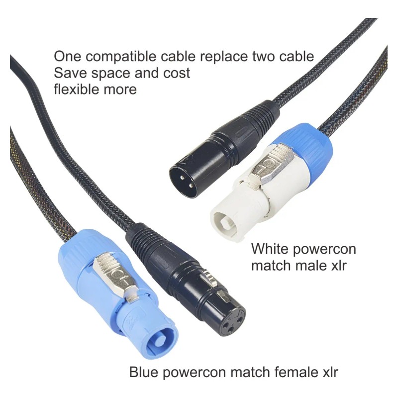 Cable De Alimentación Y Dmx Compatible, Juego De Cables Dmx