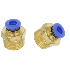 Pneumatic Plug Connection 3/8 Inch to 14 mm Pneumatic Hose Set of 2 Push-Fit Fitting (3/8 Inch - 14 mm)