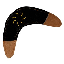 Aumüller Boomerang Leather Dog Toy, Black