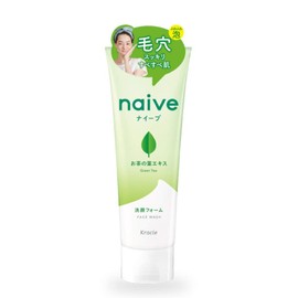 Naive Kracie New Face Wash 130 g - Green Leaf Extract (Green Tea Set)