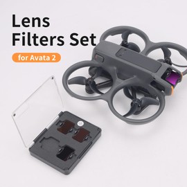 CQT Avata 2 NDPL Lens Filter Set, Multi-Coated ND Filter Camera Lens for DJI Avata 2 FPV Drone Accessories (4 Pack(ND8PL ND16PL ND32PL ND64PL))