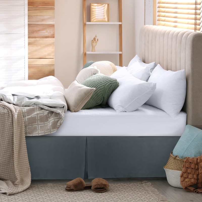 Utopia Bedding Bed Skirt - Soft Quadruple Pleated Ruffle -