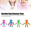 4PCS Telescopic Suction Cup Toy Cartoon Reduce Pressure Plastic Shape