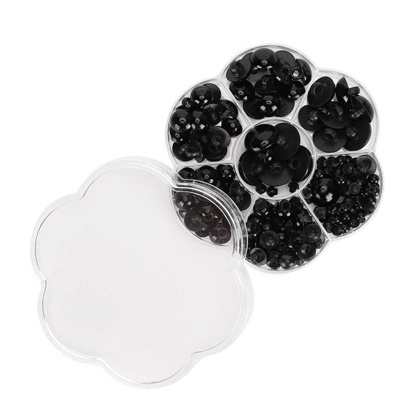 Animal Buttons, Decorative Black 184pcs Artificial Mushroom Domed DIY Plastic