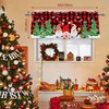 Rovozar Christmas Valance for Windows, Christmas Gnome Window Valances, Xmas