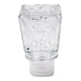 Vittori Licorera Decantador C/ Tapa Cristal Diamante De Vidrio 1lt