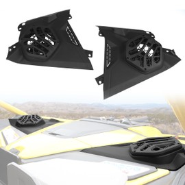 CUSAUTV Front Dash Speaker Pods Panels Compatible with 2024+ Can-Am Maverick R X RS Accessories Front Dashboard Stereo System Speaker Enclosures for Can Am Maverick R 2024+ (2PCS, LH+RH)