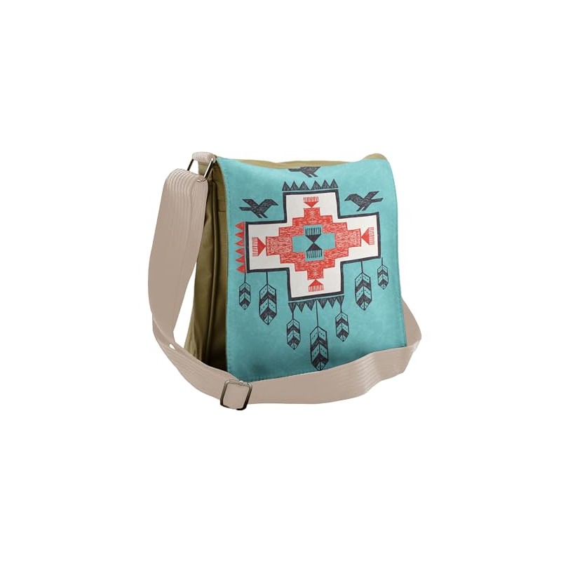 Ambesonne Tribal Messenger Bag, Vintage Native, Unisex Cross-body