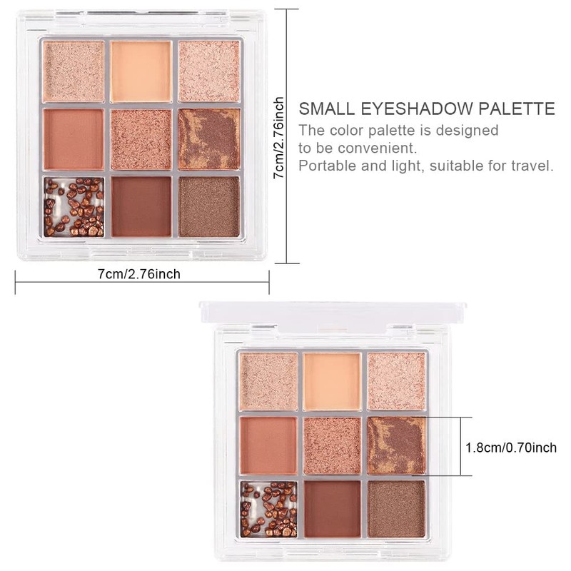 AMY'S DIARY Dark Brown EyeShadow Palette, Copper Eyeshadow glitter brown