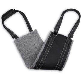 Lululun Portable Dog Sling for Back Legs, Hip Support Harness to Help Lift Dogs Rear for Canine Aid and Old K9 Cruciate Ligament Rehabilitation (Black-Grey, L)