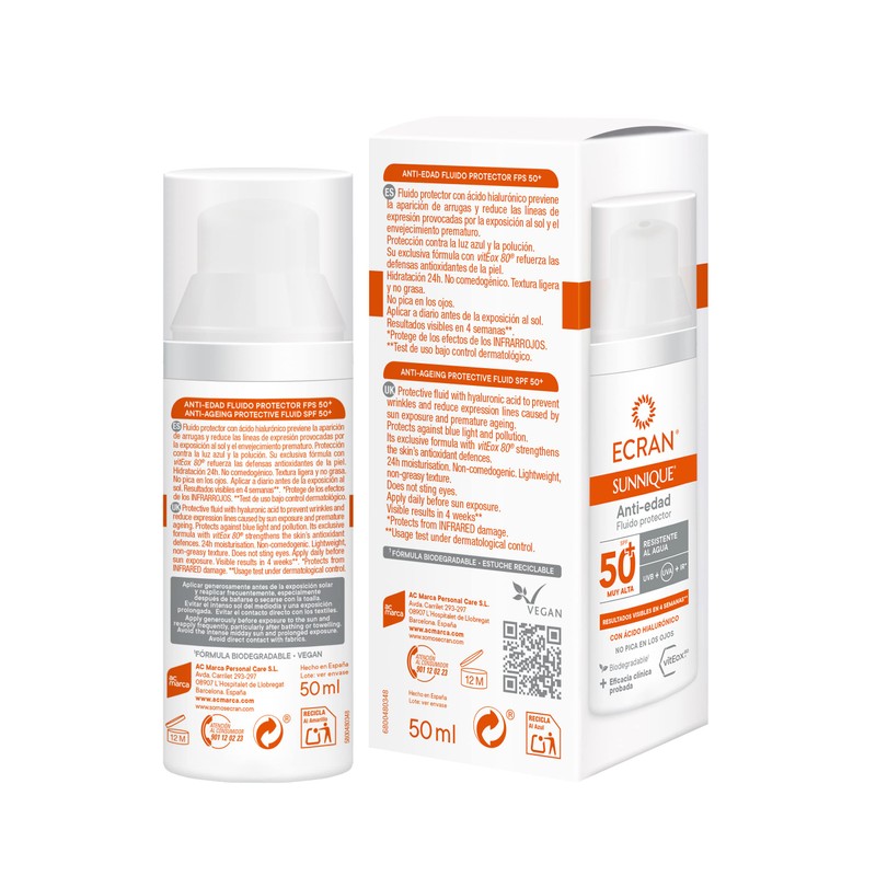 ECRAN SUNNIQUE Anti-Ageing Facial SPF50+ 50 ml
